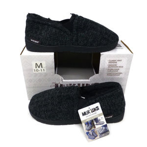 Muk Luks Mens M 10-11 Indoor/Outdoor Knit Slippers